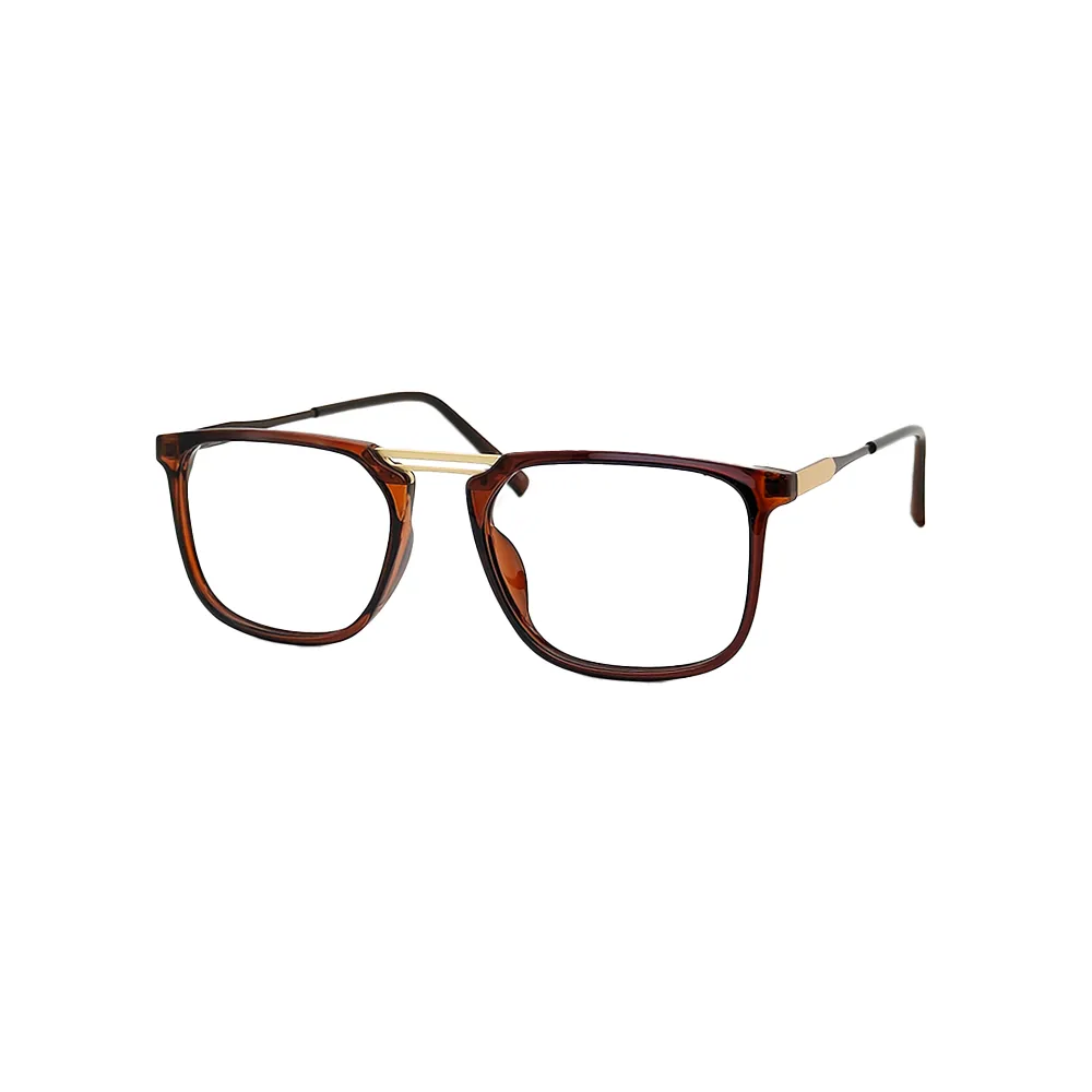 Brown Golden Modern eyeglasses