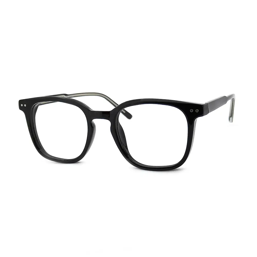 Smart Black Square Eyeglasses front view