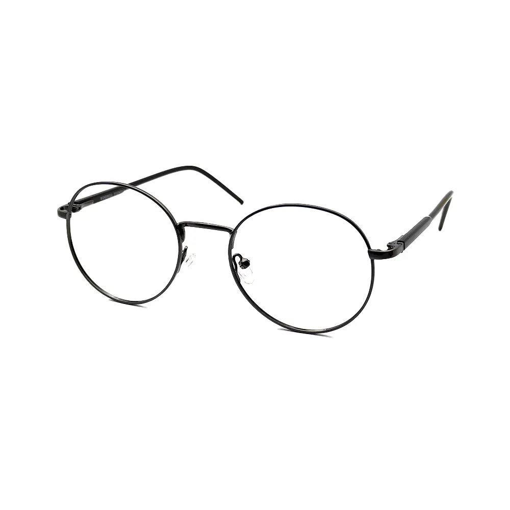 New Gunmetal round eyeglasses with modern minimalist design