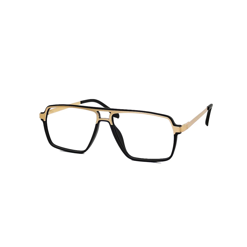 UrbanPrime Dual-Tone Eyeglasses Black & Gold front