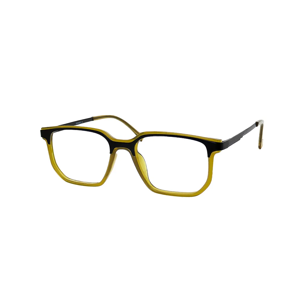 Front View VisionX Blaze Olive Green & Black Eyeglasses