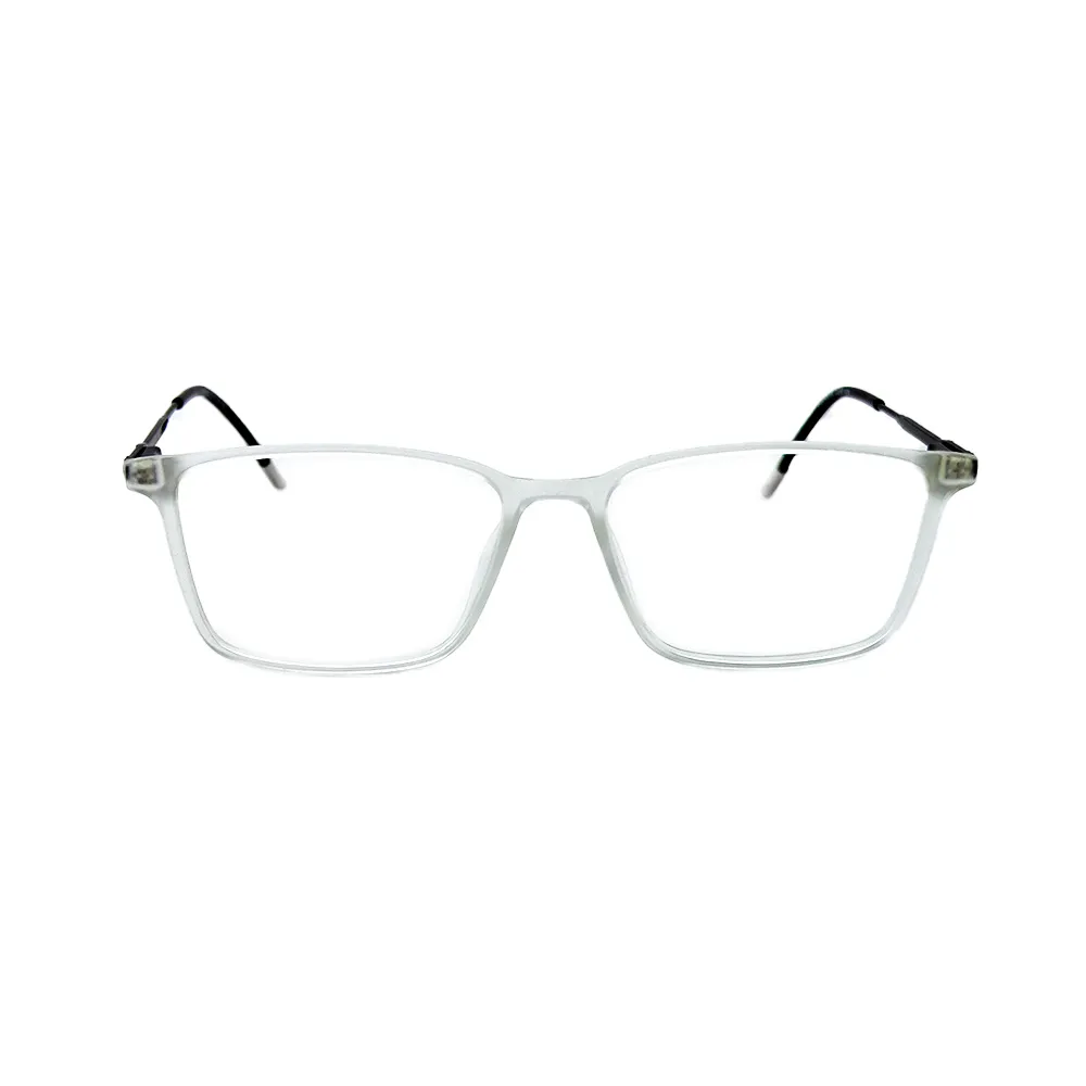 Minimalist clear eyeglasses with matte finish – VisionX Clear Lite