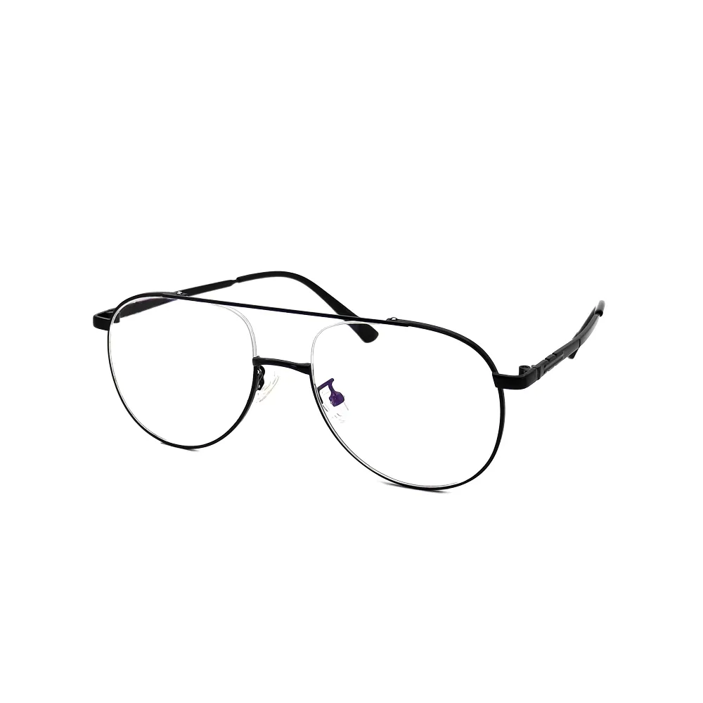 Silver aviator eyeglasses reflecting modern elegance