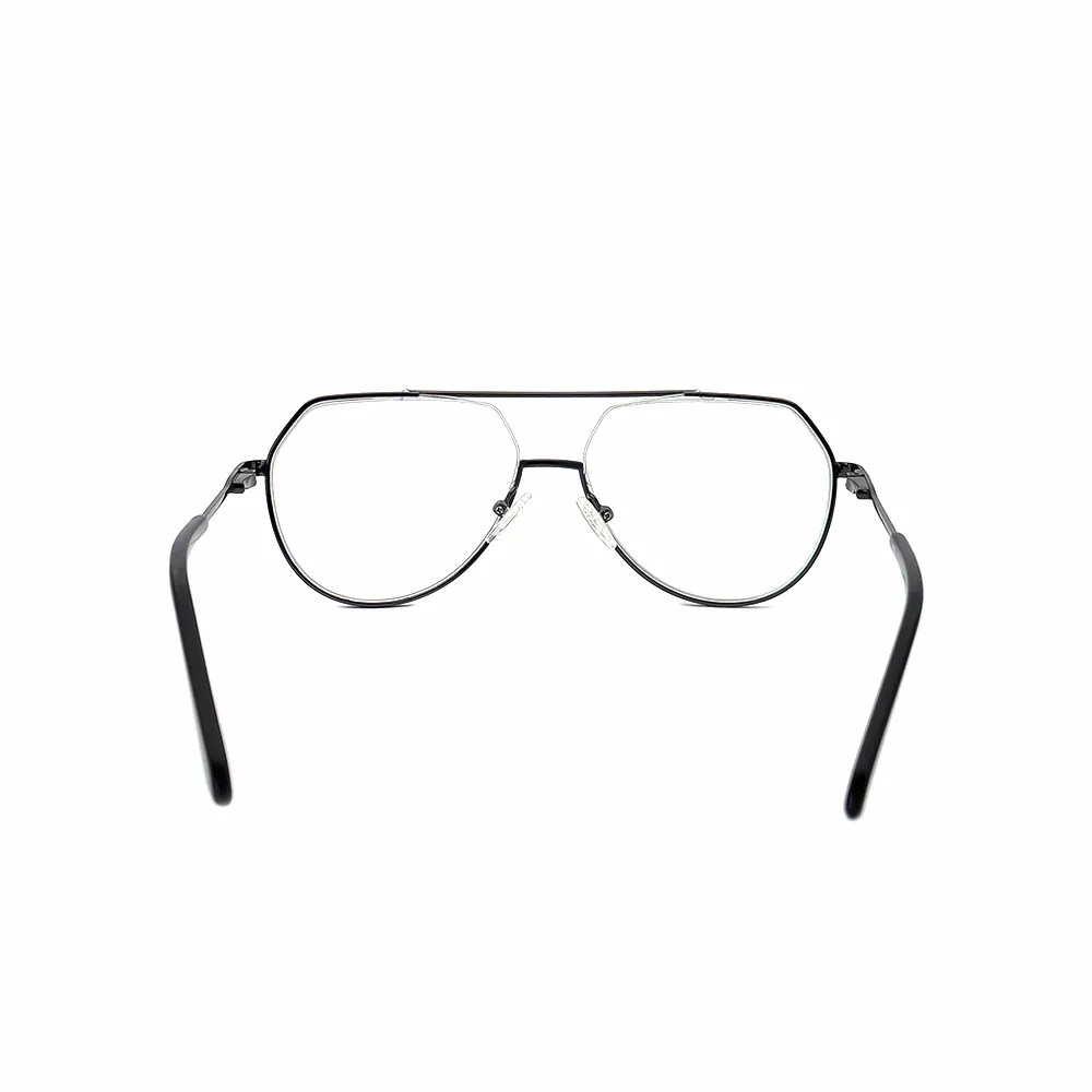 New Urban Flyer Aviator Eyeglasses-134008 8 Gunmetal-tone Urban Flyer Aviator Eyeglasses on white background