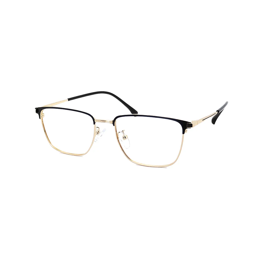 Premium Golden Black Clubmaster Eyeglasses